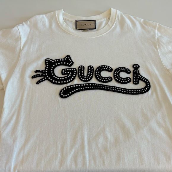 Gucci Appliqué Kitty Cat Tee - Picture 3 of 12